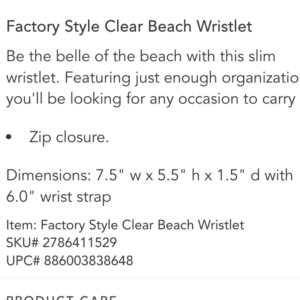 Vera Bradley Factory Style Clear Beach Wristlet NWT